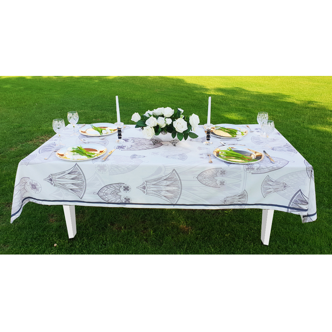 Gray Pharaonic Tablecloth